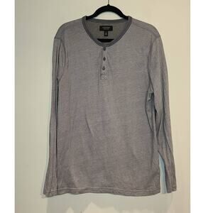 Nordstrom Men's Shop gray long sleeve henley - large